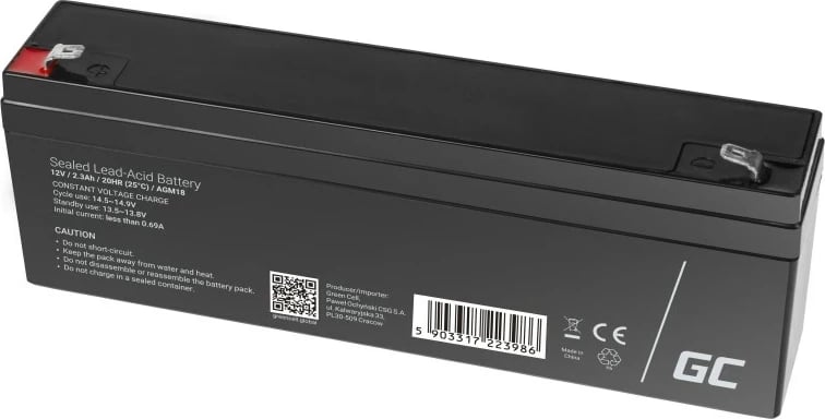 Bateri UPS Green Cell AGM18 12 V 2.3 Ah e zezë Bateri UPS Green Cell AGM18 12 V 2.3 Ah e zezë