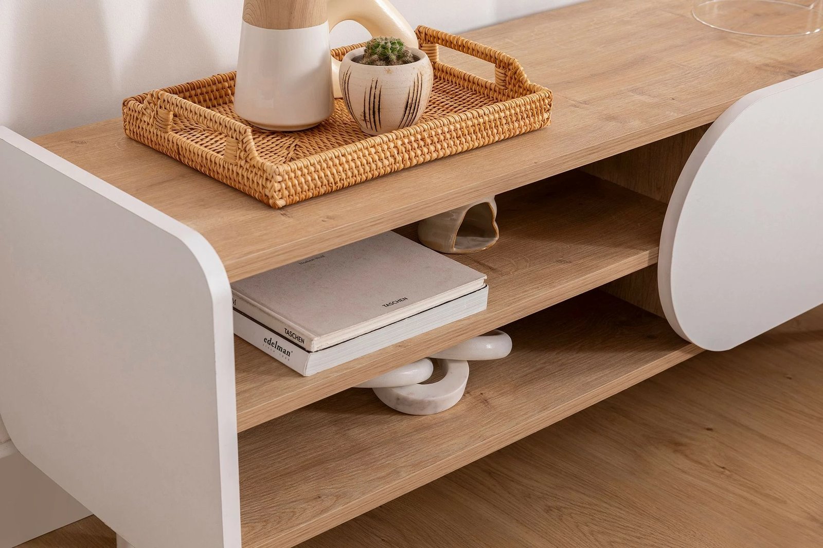 Komodë TV Hanah Home, Mindy Tv 120, ngjyrë safir dhe e bardhë