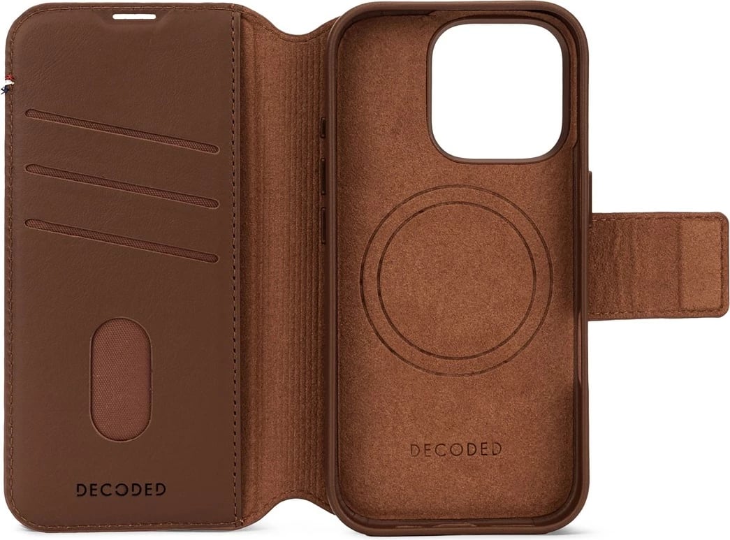 Mbështjellës lëkure Decoded Wallet për celular Apple, 16 cm (6.3 inç), bronzi
