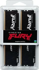 RAM Memorje Kingston FURY Beast DDR5, 128GB (2x64GB), 5600MHz, CL40, E zezë