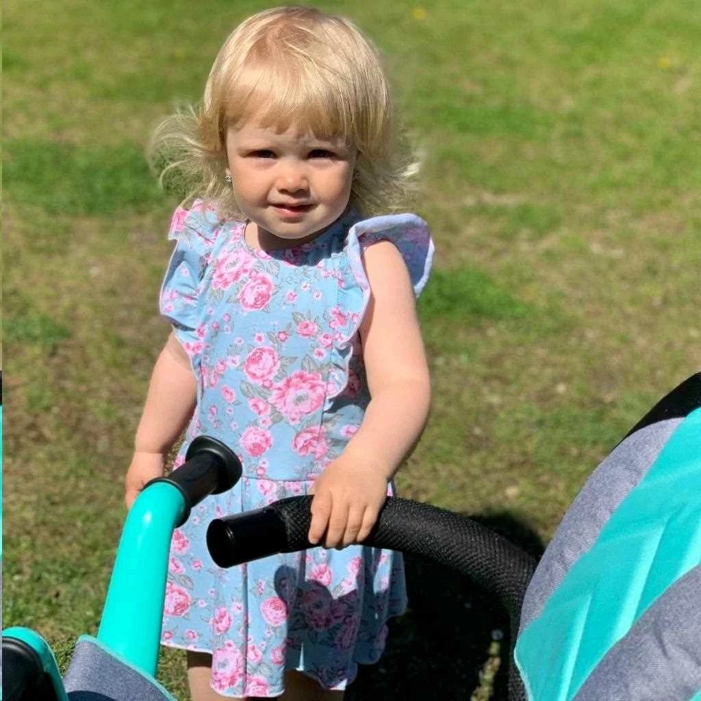 fustan veror për bebe New Baby Roses, 100% pambuk, madhësi 56 (0-3m), për vajza, turkeze