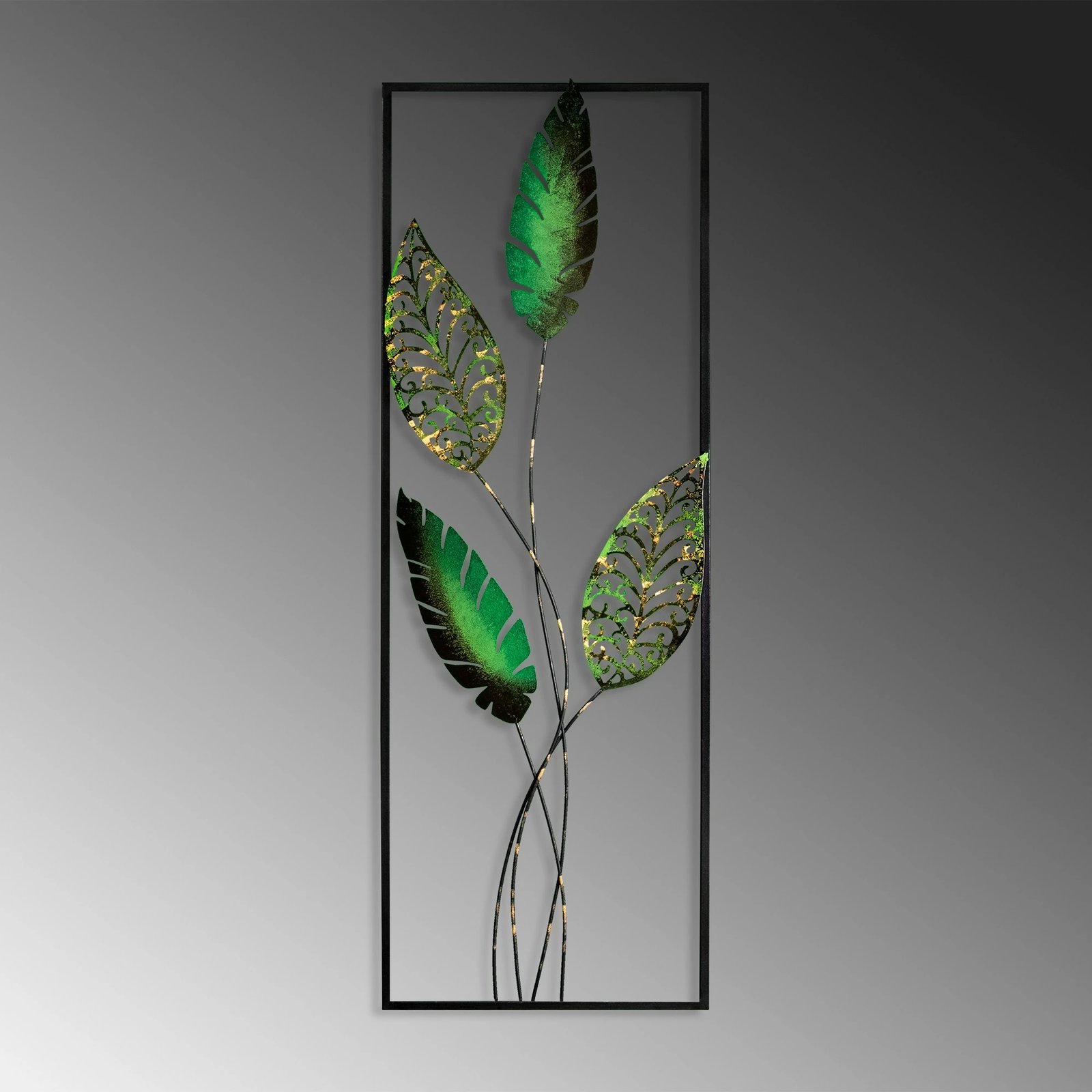 Aksesor dekorativ metalik për mur, Wallity Timeyi 3, shumëngjyrësh, 32x90cm