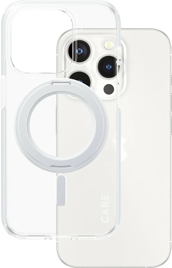 Mbështjellës PanzerGlass CARE Case me kickstand & MagSafe për iPhone 15 Pro, transparent