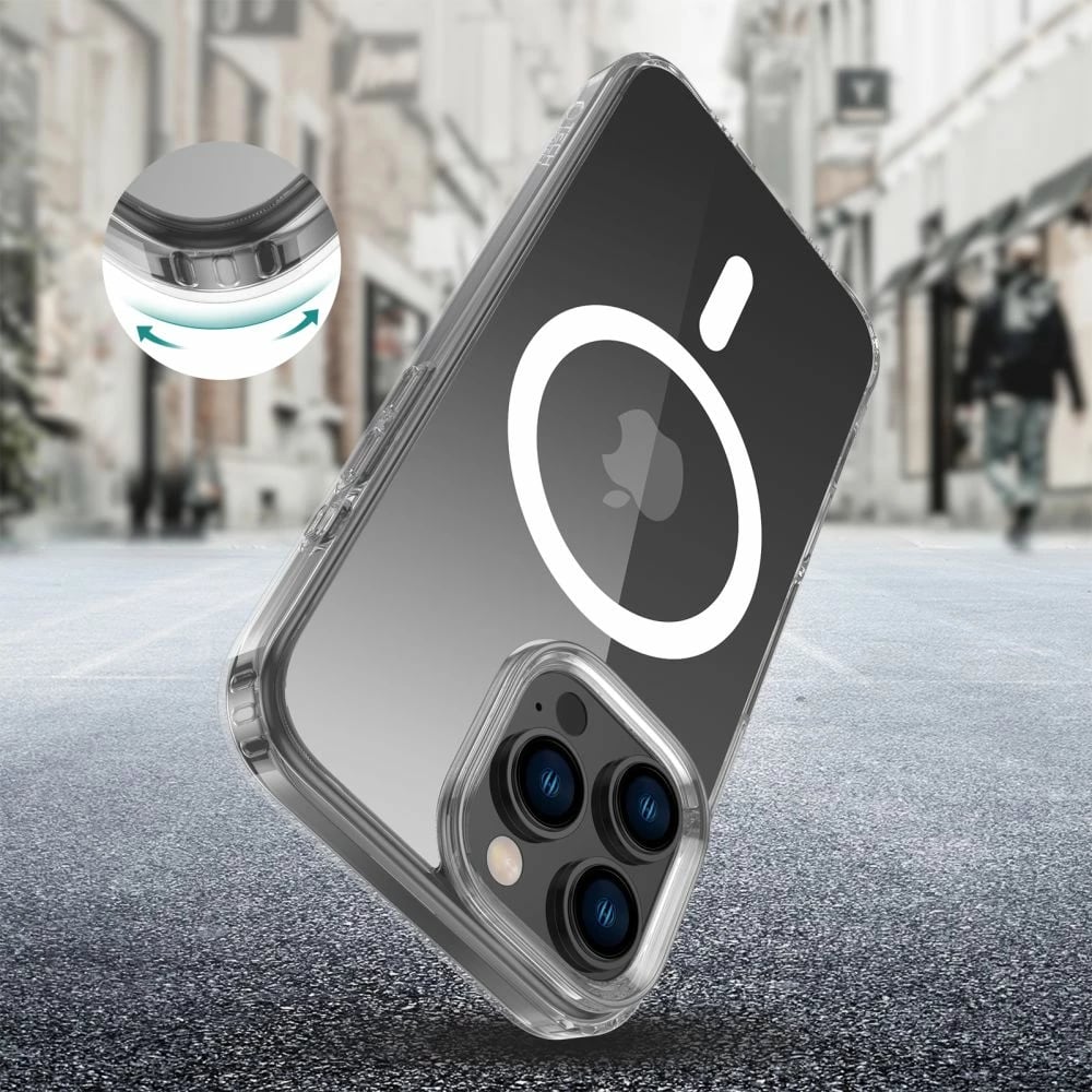 Mbështjellës Tech-Protect FlexAir Hybrid MagSafe për iPhone 16 Pro Max, Transparent