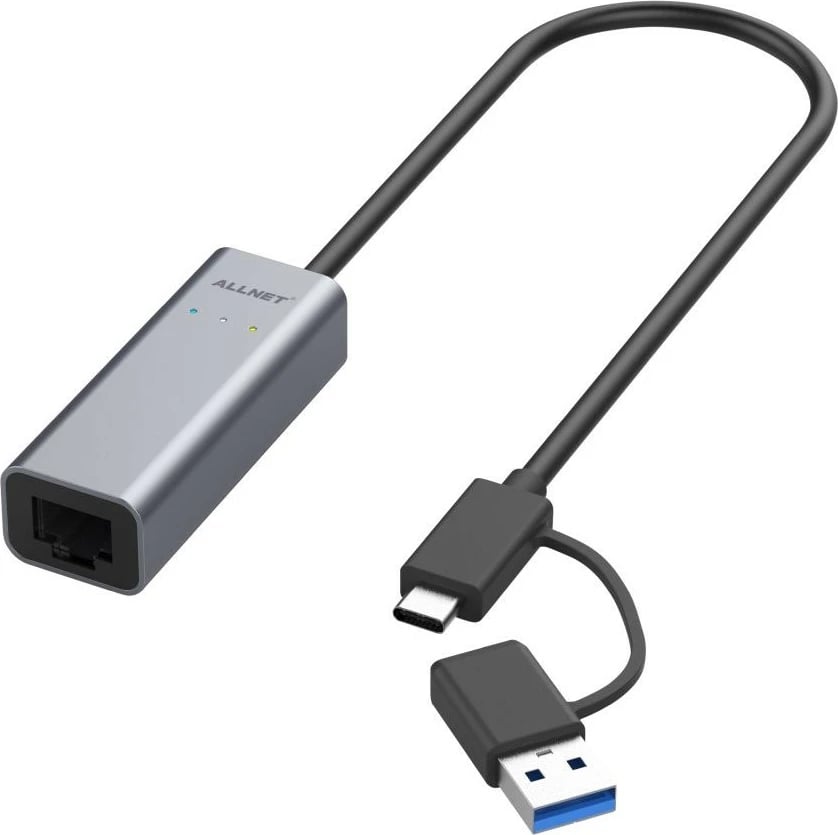 Adapter Ethernet ALLNET USB 3.0 Typ-C&A, 2.5 Multi-Gigabit LAN Adapter Ethernet ALLNET USB 3.0 Typ-C&A, 2.5 Multi-Gigabit LAN