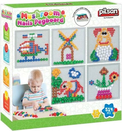  Lodër për fëmijë Pilsan Mushroom Nails Pegboard