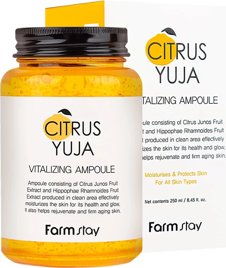 Ampulë për fytyrë FarmStay Citrus Yuja Revitalizing për femra 250ml