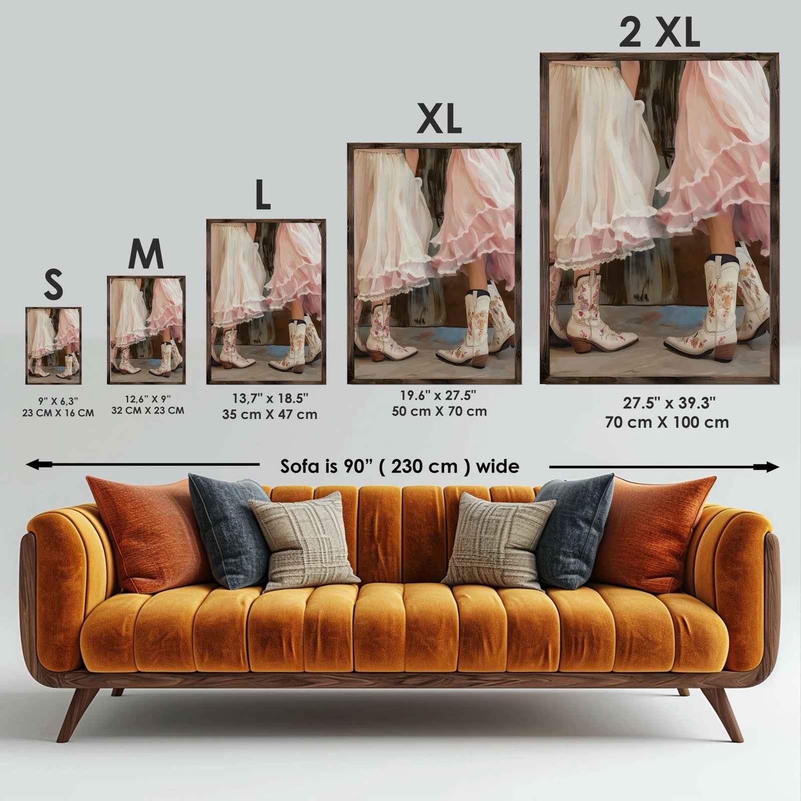 Pikturë dekorative me kornizë MDF, shumëngjyrëshe, Wallity, GE106-L