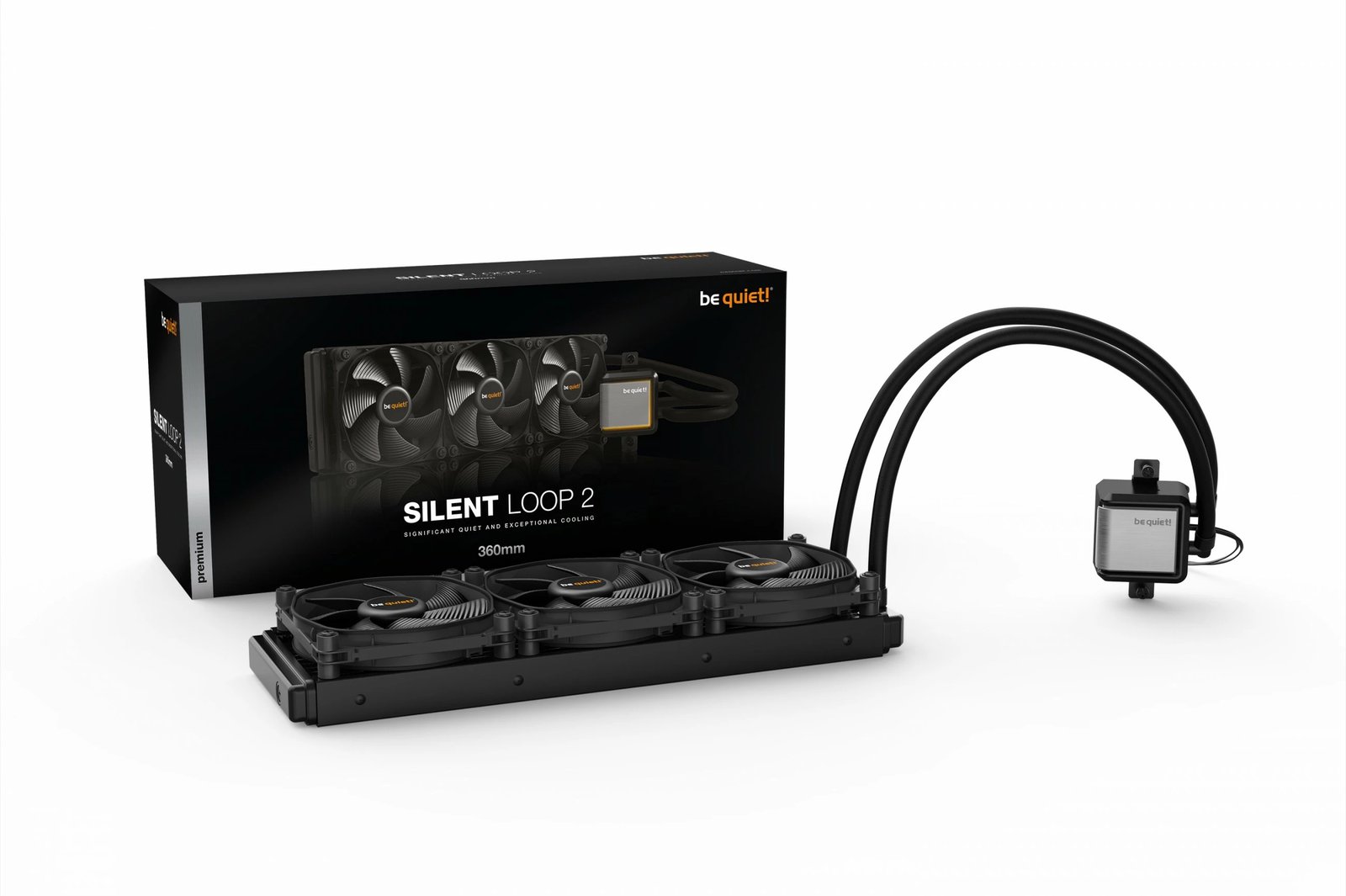 Ftohës uji Be Quiet! Silent Loop 2 360mm, 3 x 120mm PWM fan, për Intel dhe AMD, i zi