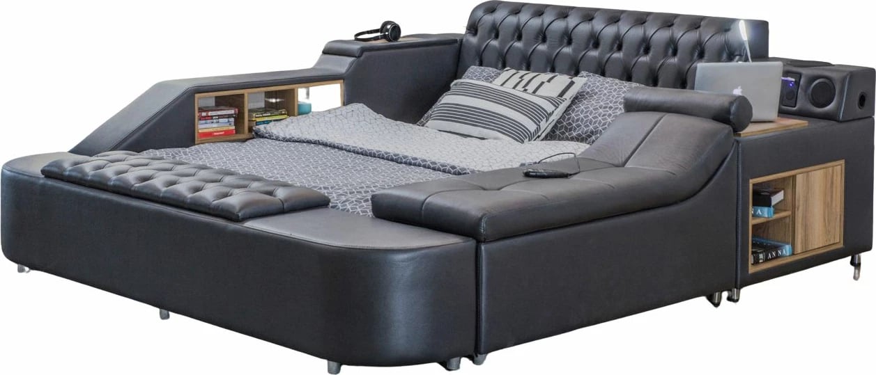 Krevat dopio, ngjyrë e zezë, Skye Decor Dorwell Smart