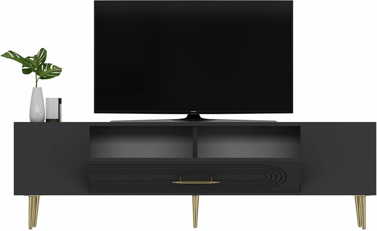 Komodë TV Skye Decor, anthracite, gold, Dekol3