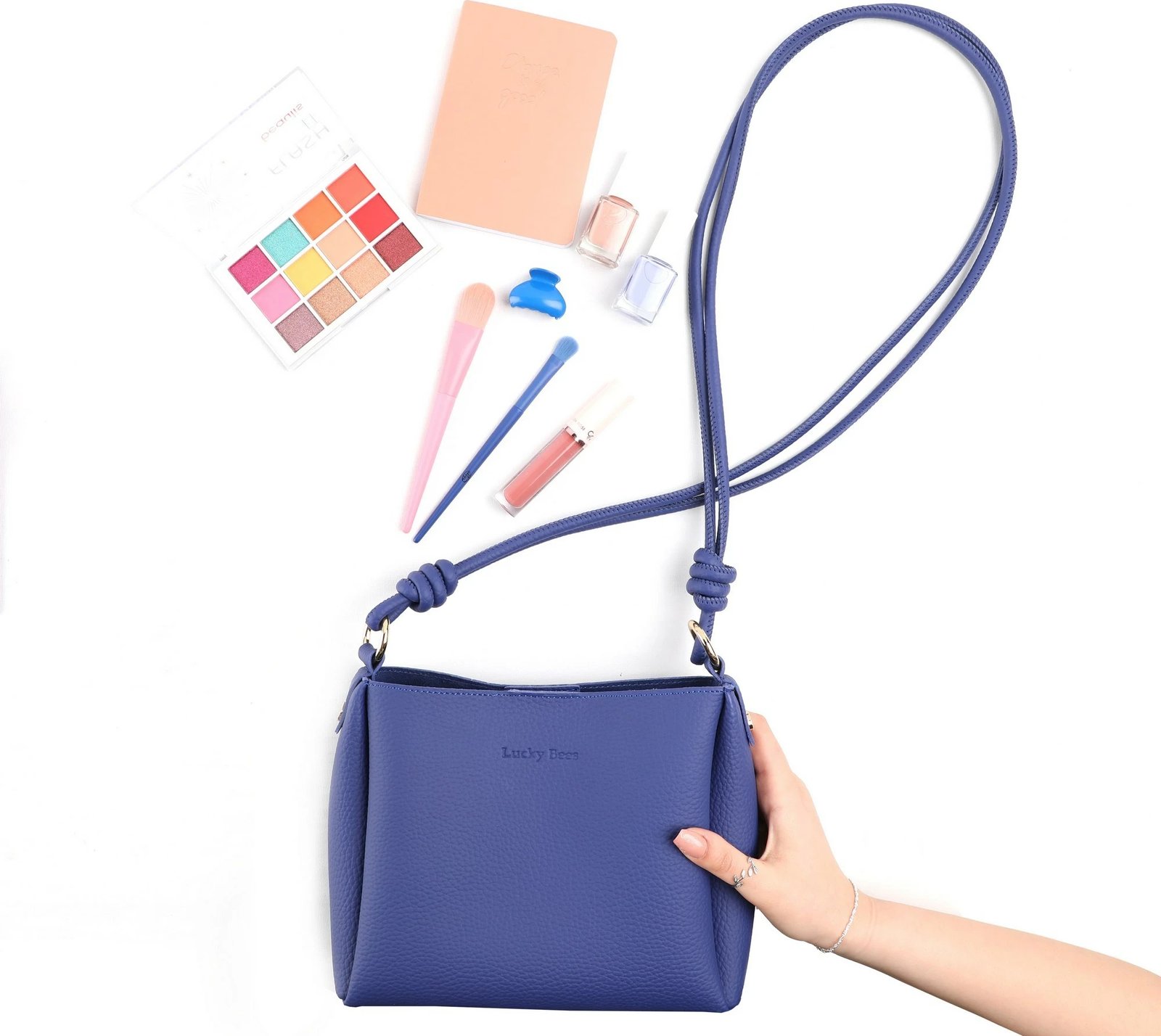 Çantë crossbody Lucky Bees, ngjyrë sax blue, 1227 Ros
