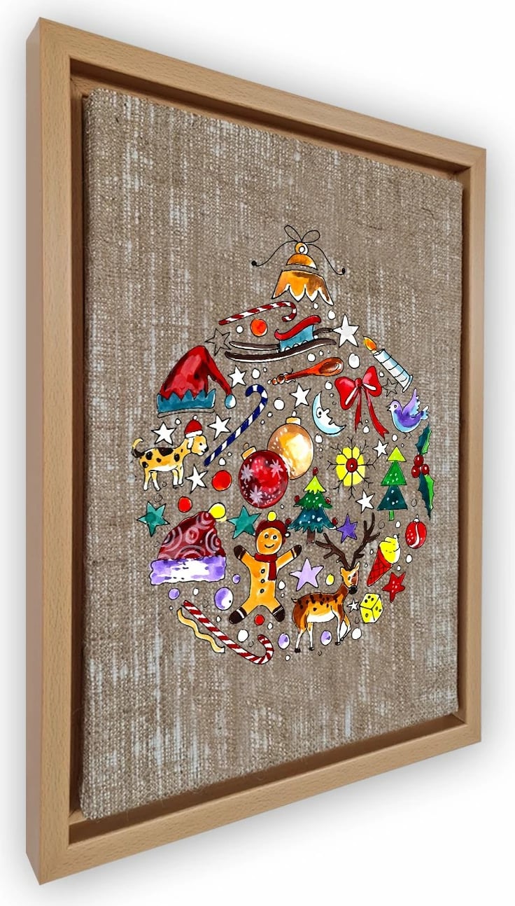 Pikturë dekorative me kornizë, Wallity, shumëngjyrëshe, NLJ200872_6696