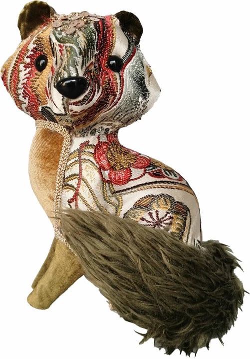 Dekoratë Krishtlindjesh dhelpër MOLLY BROCADE, shumëngjyrëshe, 19x14x22cm