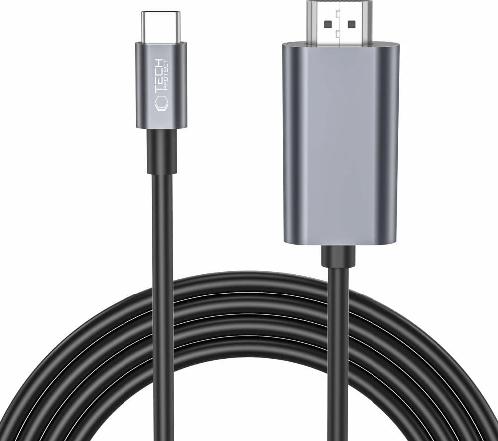 Kabllo Tech-Protect UltraBoost USB-C në HDMI 4K 60Hz, 2m, e zezë
