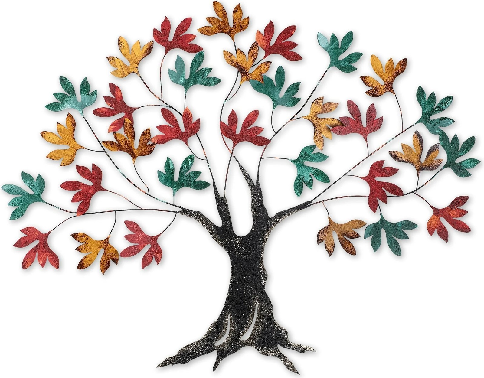 Aksesor dekorativ metalik për mur, Wallity Yggdrasil, shumëngjyrësh