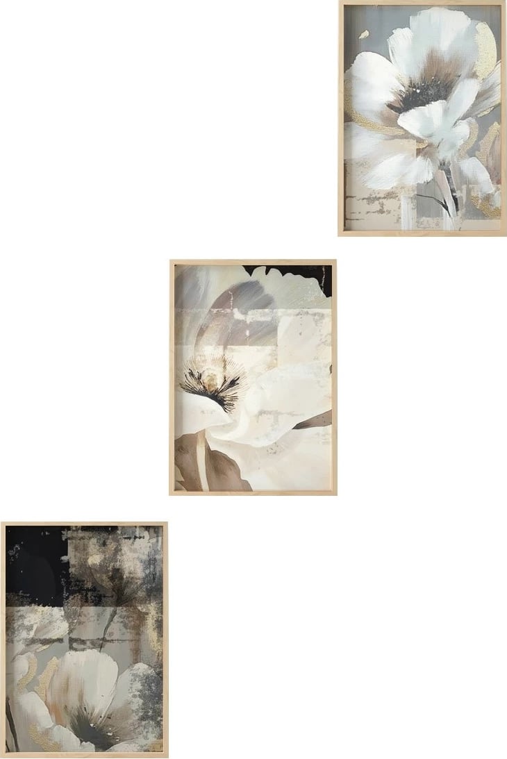 Set pikturash dekorative me kornizë, MDF, shumëngjyrëshe, Wallity Huhu480, 30x40cm (3 copë)