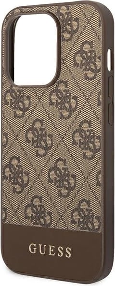 Mbështjellës Guess GUHCP14XG4GLBR për iPhone 14 Pro Max 6.7", hardcase, kafe