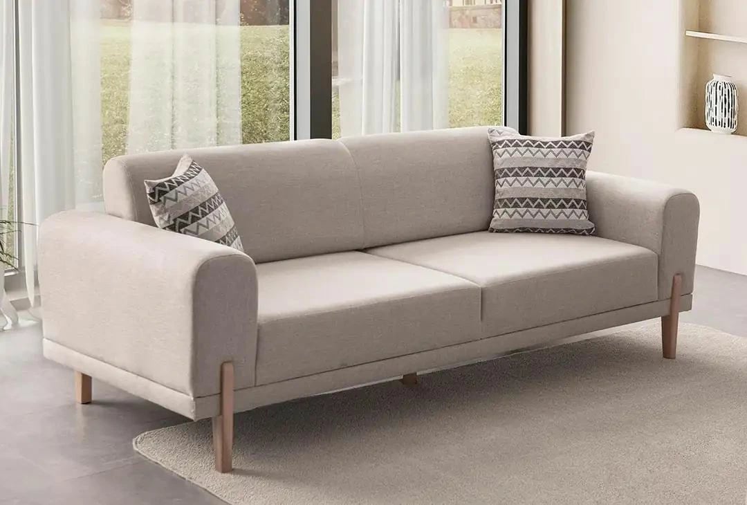 Divan-krevat 3 vende, Atelier del Sofa, ngjyrë moka-krem