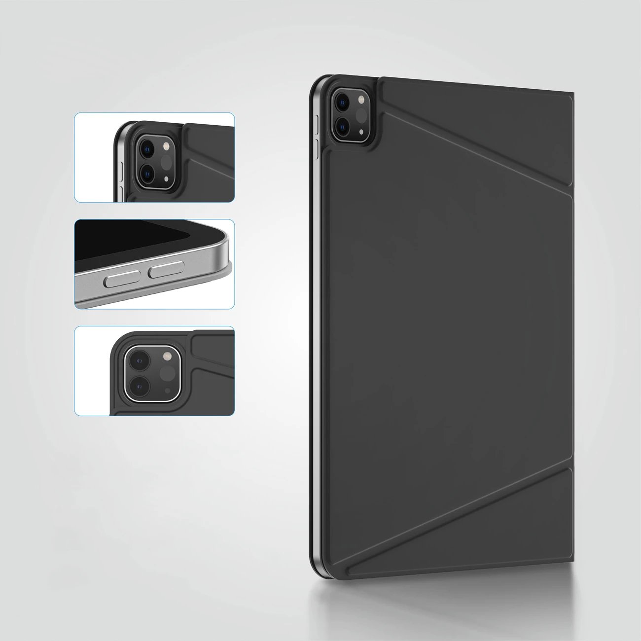 Mbështjellës tabletë, AmazingThing, Matte Pro Mag Folio me qëndrim, për iPad Air 13" M3 (2025), magnetik, zgjim/fikje automatike, i zi