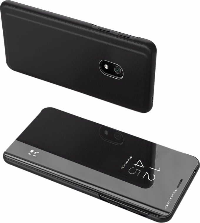 Mbështjellës Hurtel Clear View Case për Xiaomi Redmi 8A, e zezë