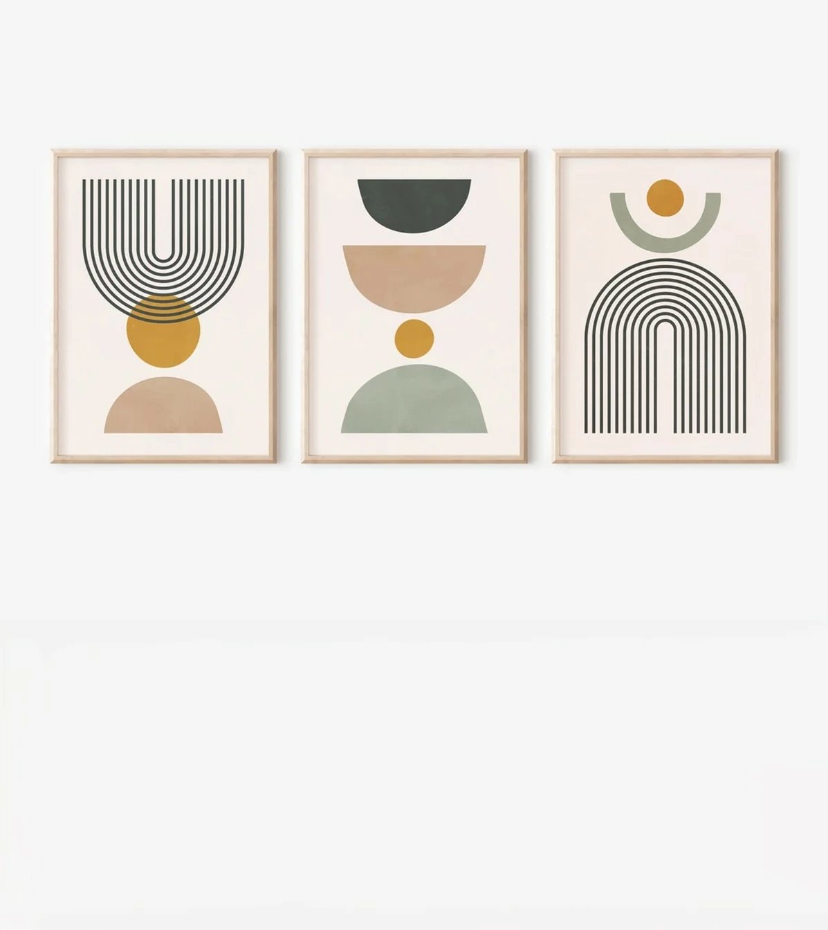 Pikturë dekorative me kornizë (3 copë), Wallity, 3Dartsohoset86