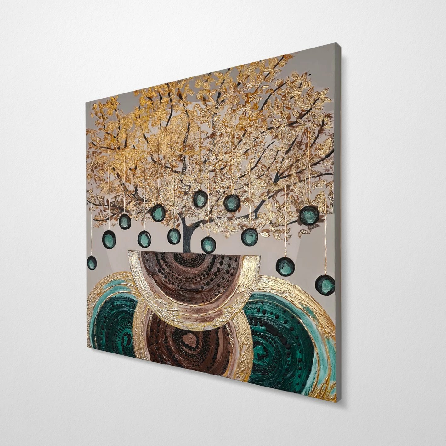 Pikturë dekorative me vaj, shumëngjyrëshe, Wallity, OPG1730800570, 100x100 cm