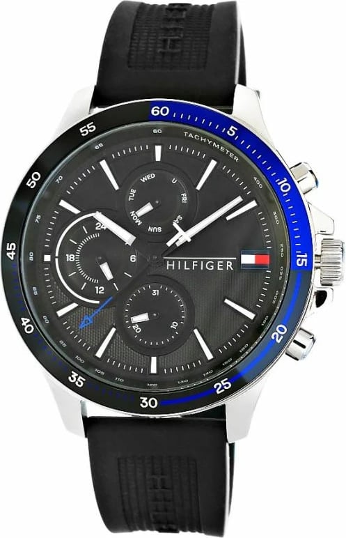 Orë dore për meshkuj Tommy Hilfiger, e zezë