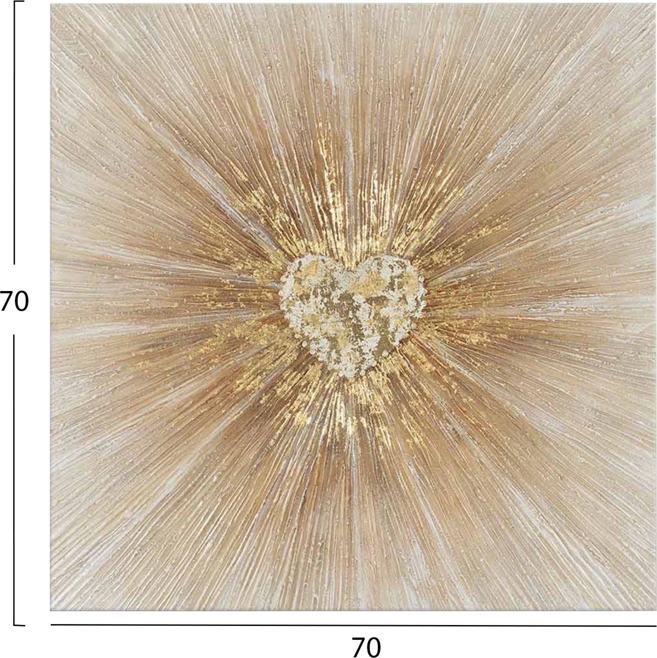 Pikturë muri katrore GOBI, kanavacë e printuar, 70x2.8x70cm