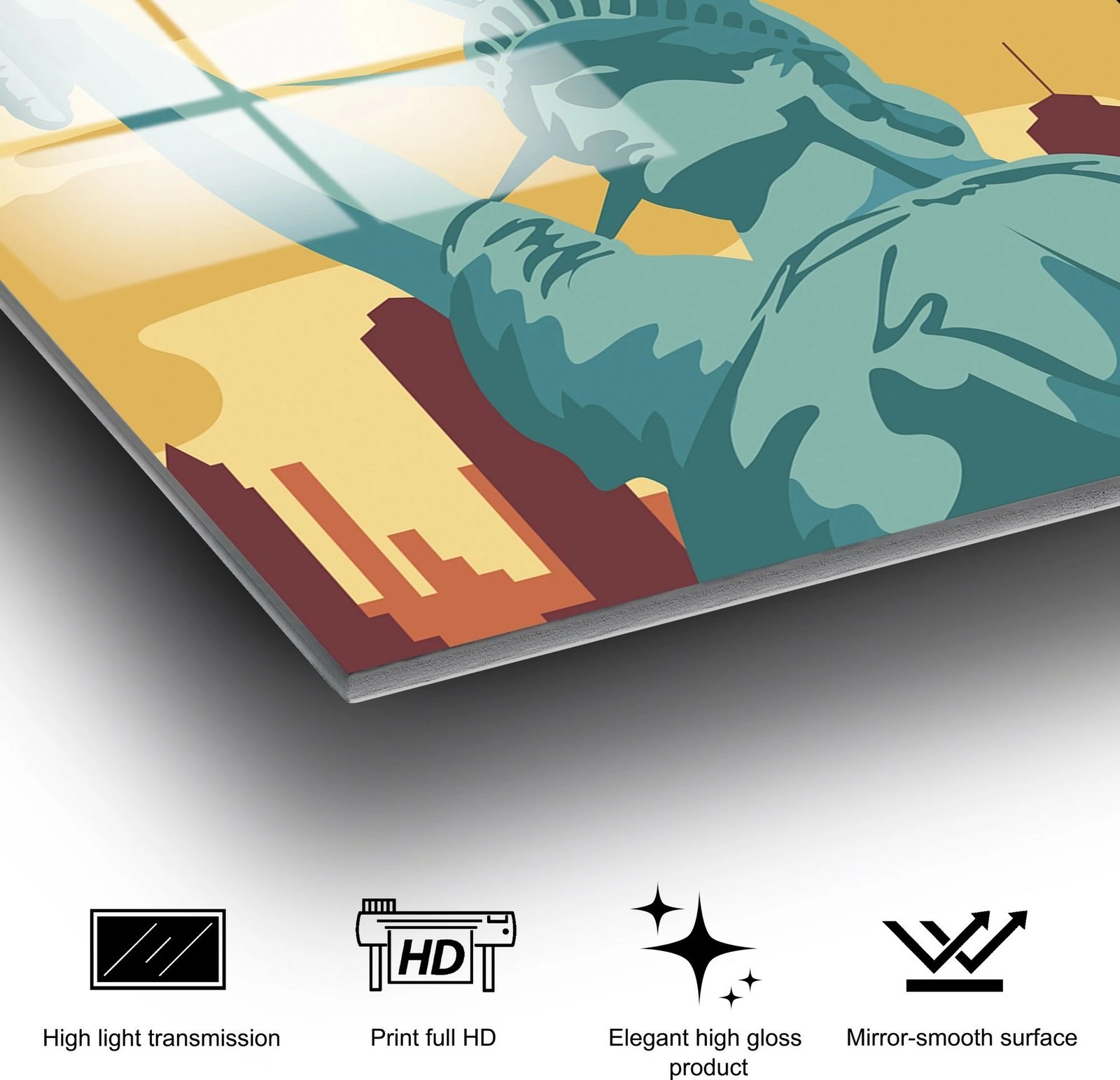 Pikturë dekorative prej xhami të temperuar, Wallity UV-1027, 30x45cm