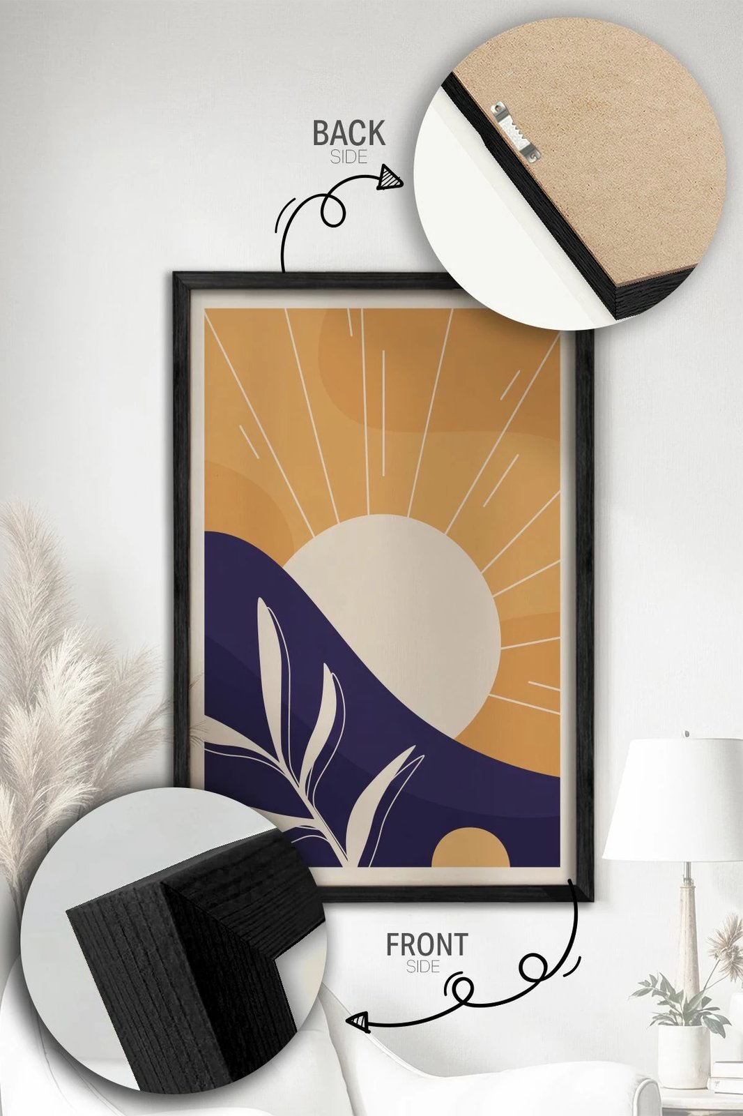 Pikturë dekorative me kornizë (3 copë), Wallity, Ersy3Syhcrv18