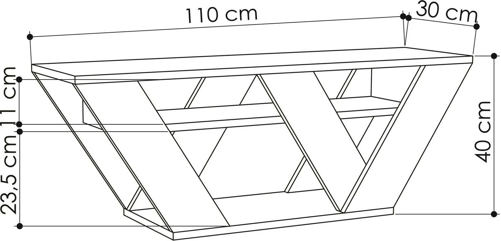 Komodë TV Skye Decor, ngjyrë mermeri Carrara