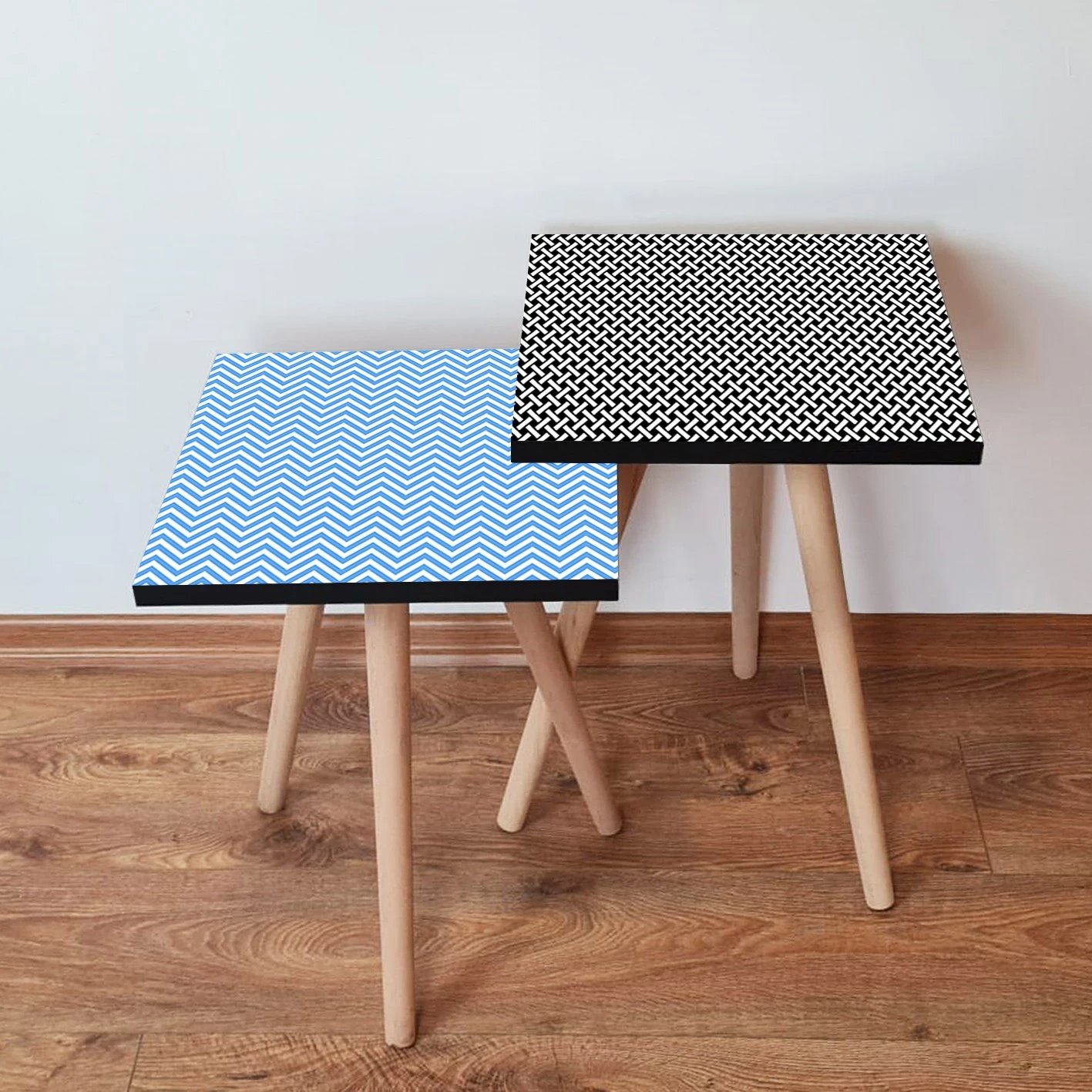 Tavolina ndihmëse të vendosshme (2 copë), Skye Decor, 2Shp504, blu