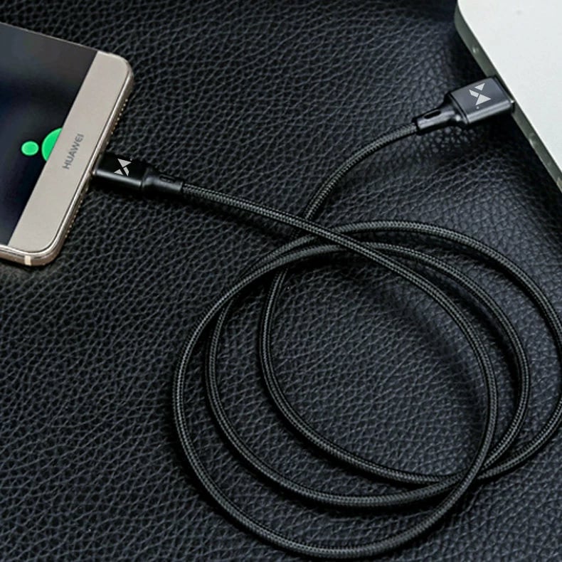 Kabllo USB-microUSB Wozinsky WUC-M1B, 1m, 2.4A, e zezë