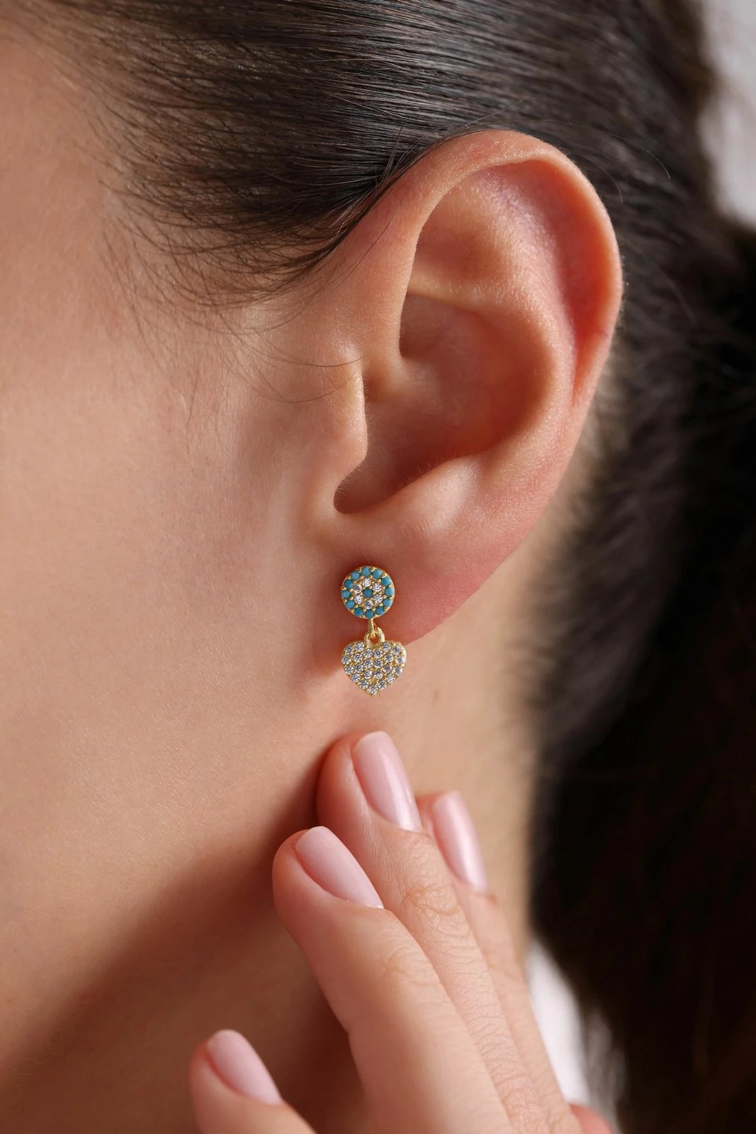 Vathë argjendi Jumeon, ngjyrë ari dhe turquoise, NRZ999977