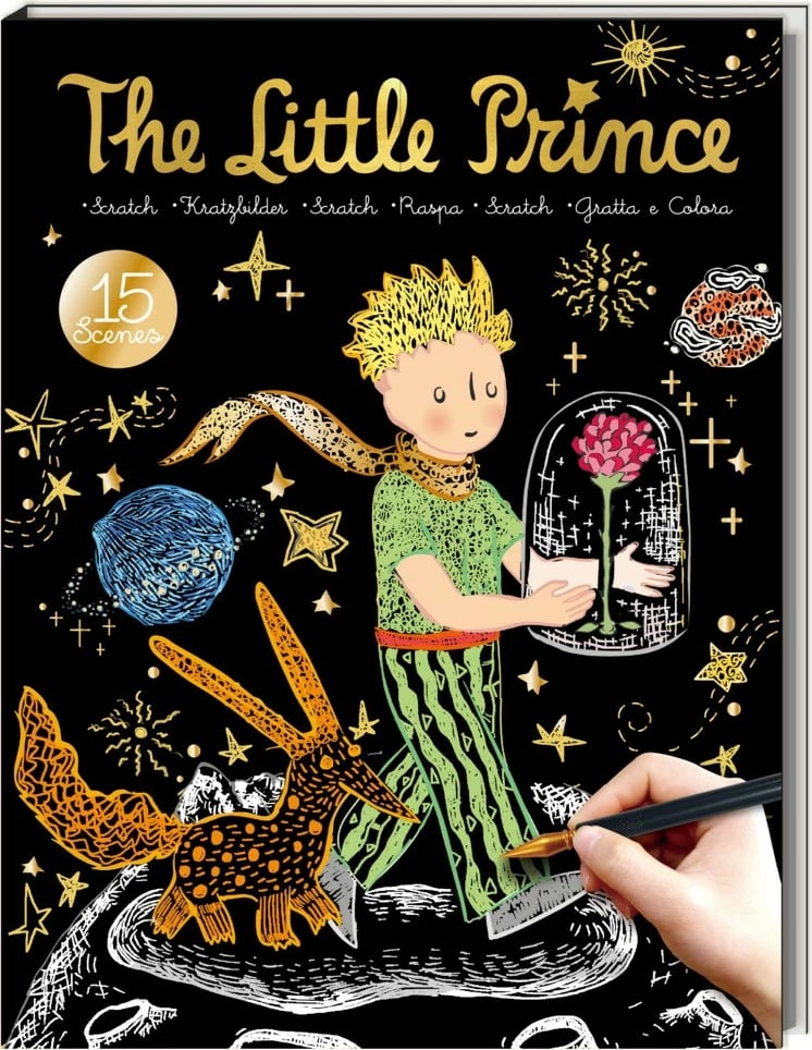 Libër scratch-off MG DYSTRYBUCJA The Little Prince, 15 faqe, me rysik druri