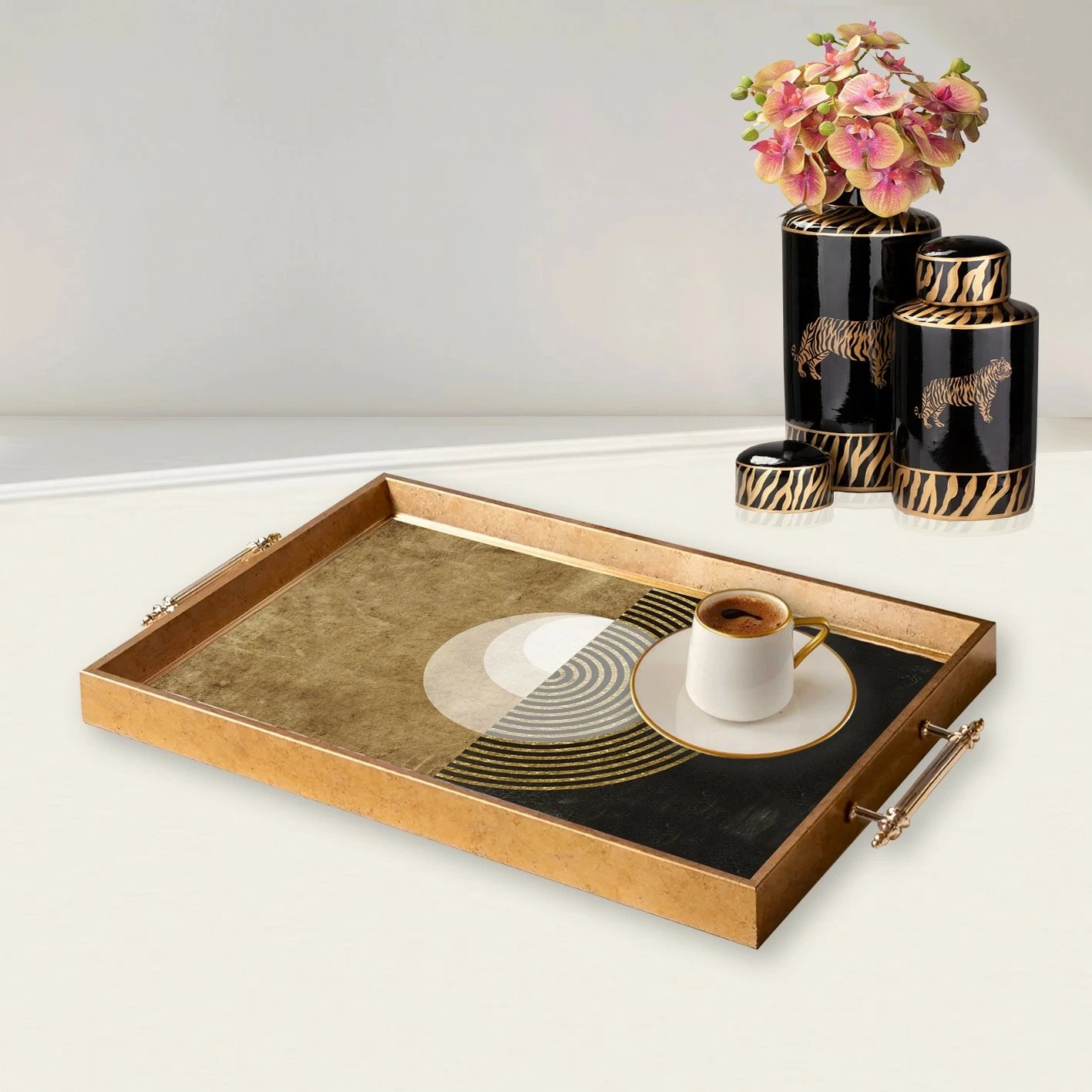 Tabaka dekorative prej qelqi, shumëngjyrëshe, Aberto Design, TPEA9923