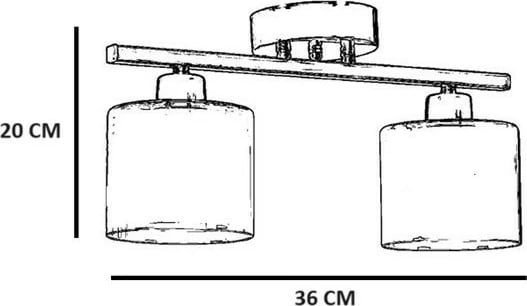 Llambë tavani Opviq, Yeni Nomi 2 Li, krom mat, gotë ngjyrë amber Llambë tavani Opviq, Yeni Nomi 2 Li, krom mat, gotë ngjyrë amber