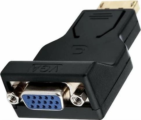 Adapter i-tec DisplayPort në VGA, max. 1920×1080/60 Hz, i zi