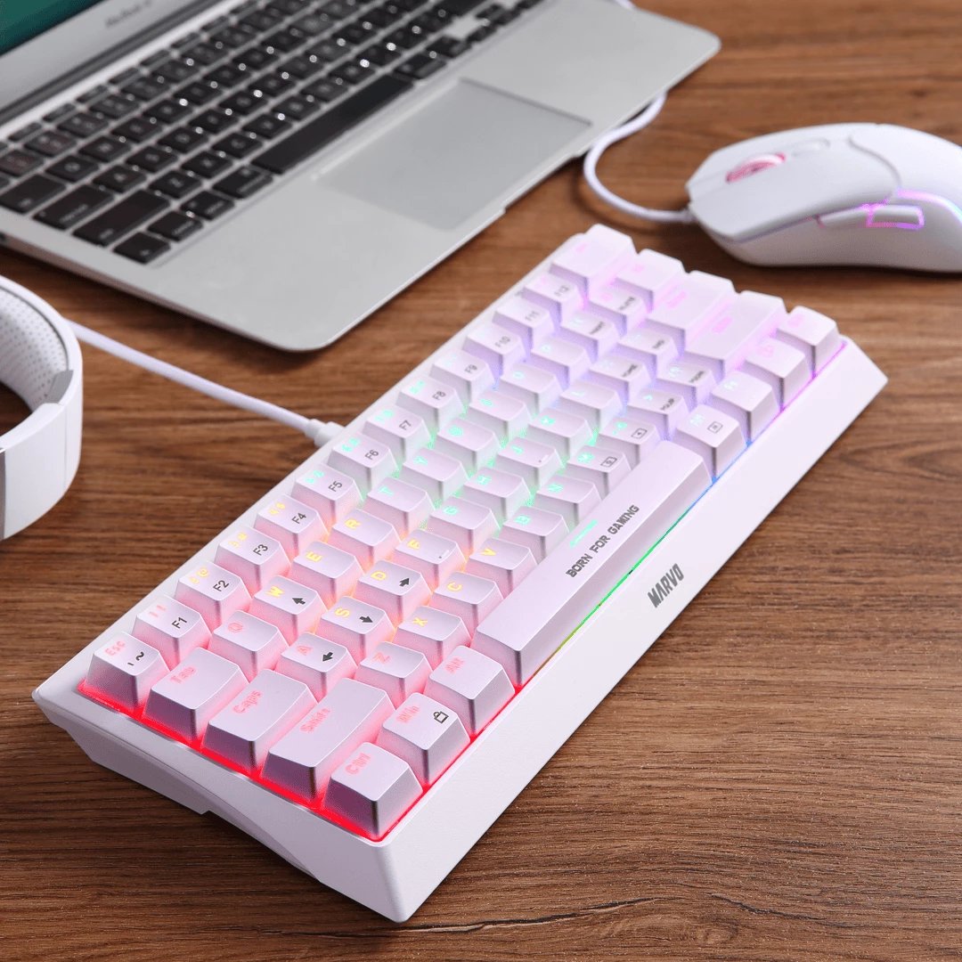 Tastierë MARVO KG962G WH EN-R