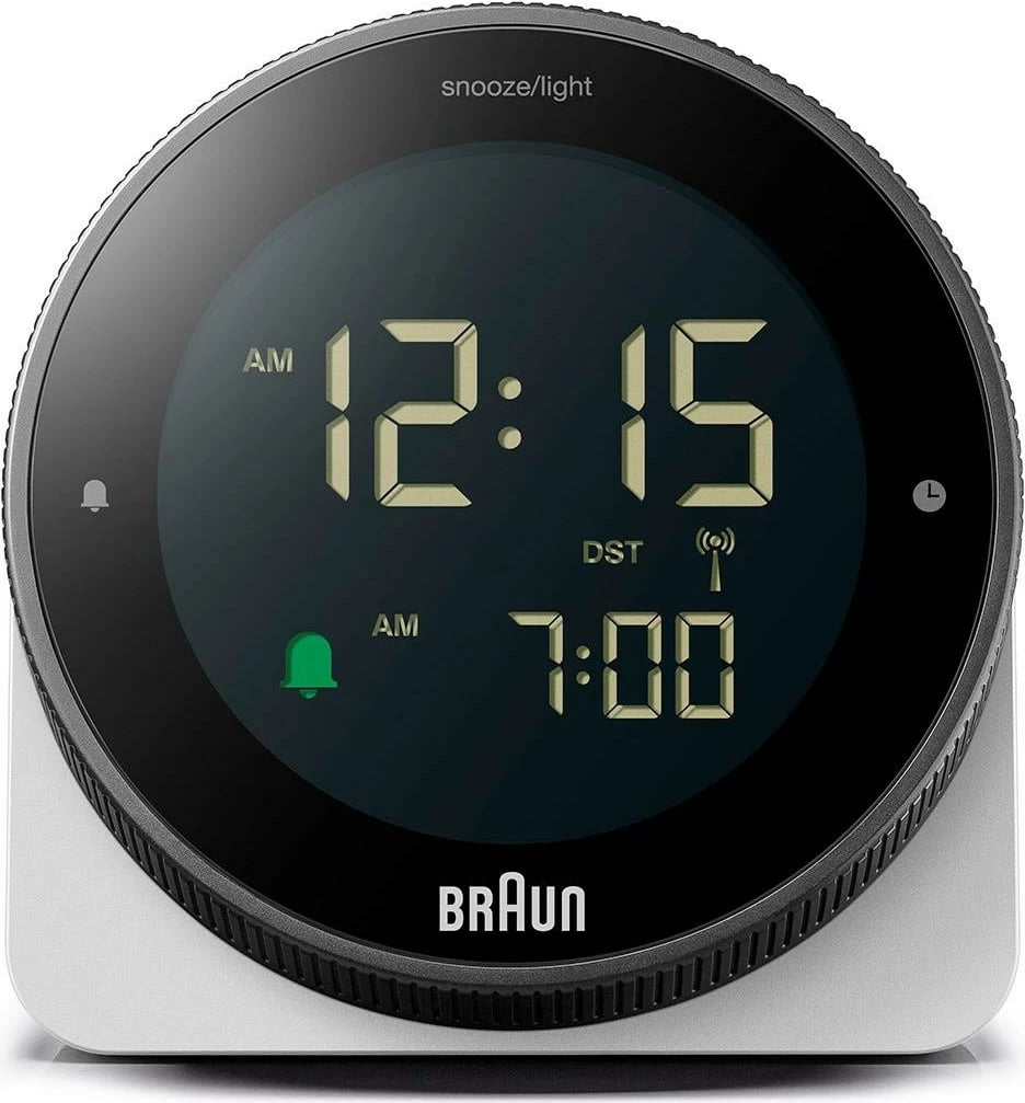 Orë alarmi Braun BC 24 W DCF, LCD, ndriçim i gjelbër/bardhë, zi/bardhë Orë alarmi Braun BC 24 W DCF, LCD, ndriçim i gjelbër/bardhë, zi/bardhë
