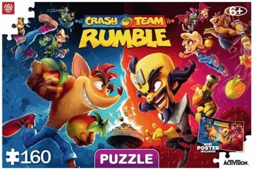 Puzzle Crash Team Rumble për fëmijë, multikolor