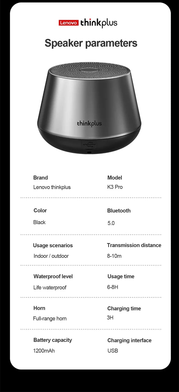 Altoparlant Lenovo K3 PRO me Bluetooth, i hirtë