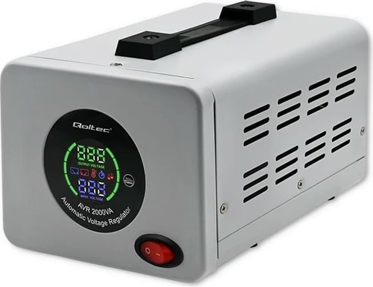 Stabilizator tensioni automatik Qoltec AVR 2000VA, Gri Stabilizator tensioni automatik Qoltec AVR 2000VA, Gri