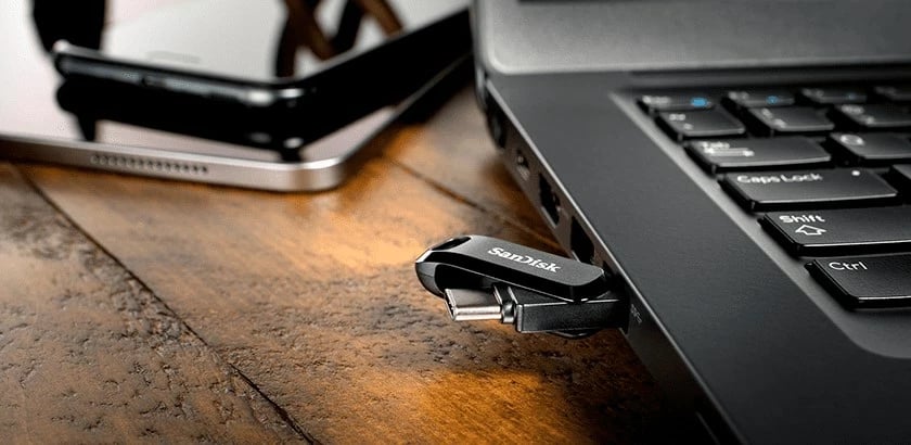 USB SanDisk Ultra Dual Drive Go, Type-A/USB Type-C 3.2, 32GB, e zezë
