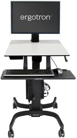 Karrocë multimediale Ergotron WorkFit-C, për monitor deri 30", ngjyrë e zezë/gri