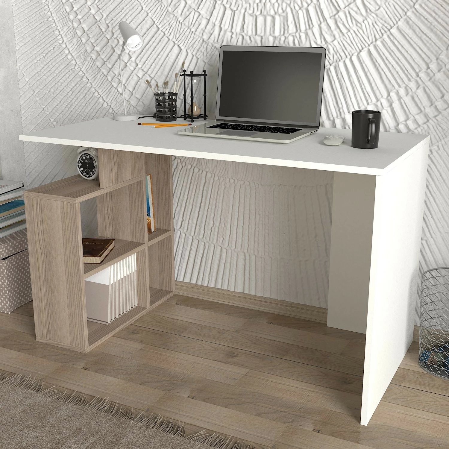 Tavolinë pune Skye Decor, e bardhë, Cordoba