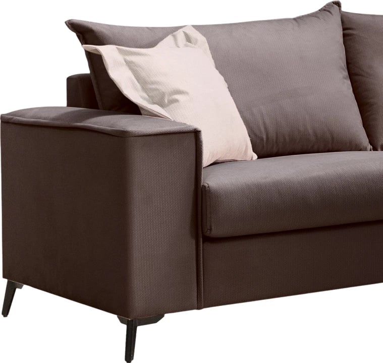 Set divanësh Verona 2 copë, ngjyrë gri e errët me jastëkë ngjyrë bezhë