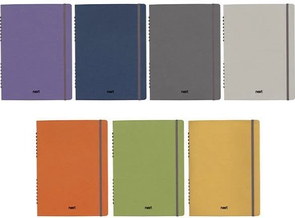 Bllok shënimesh Next Natural me spirale të fshehur, 17x25cm, 105 faqe, shumëngjyrësh