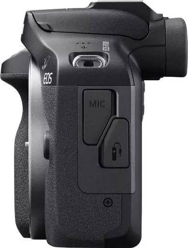 Kamerë pa pasqyrë Canon EOS R100 me dy lente RF-S 18-45mm dhe RF 75-300mm, e zezë